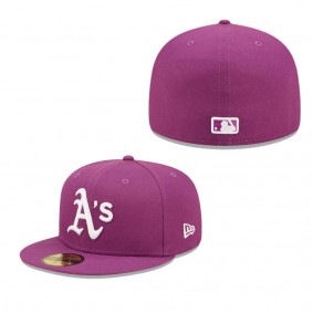 Men's Oakland Athletics New Era Grape Logo 59FIFTY Fitted Hat