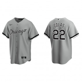 Men's Oscar Colas Chicago White Sox Gray Replica Jersey