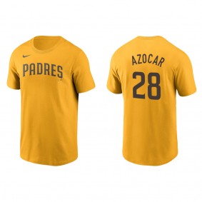 Men's Jose Azocar San Diego Padres Gold Name & Number T-Shirt