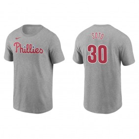 Men's Gregory Soto Philadelphia Phillies Gray Name & Number T-Shirt