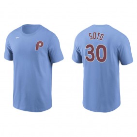 Men's Gregory Soto Philadelphia Phillies Light Blue Name & Number T-Shirt