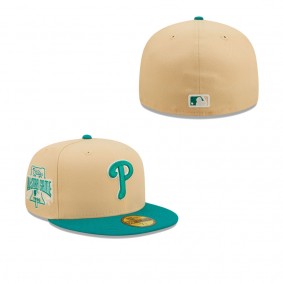 Men's Philadelphia Phillies Natural Teal Mango Forest 59FIFTY fitted hat