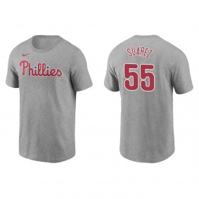 Men's Ranger Suarez Philadelphia Phillies Gray Name & Number T-Shirt