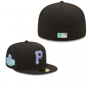 Men's Pittsburgh Pirates Black 1971 World Series Black Light 59FIFTY Fitted Hat