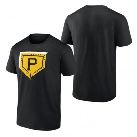 Men's Pittsburgh Pirates Black Steel Plate T-Shirt