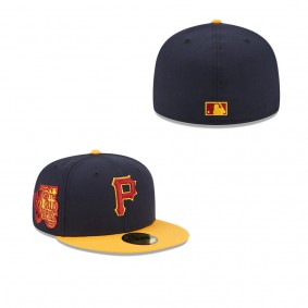 Men's Pittsburgh Pirates Navy Gold Primary Logo 59FIFTY Fitted Hat
