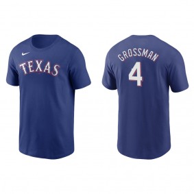 Men's Robbie Grossman Texas Rangers Royal Name & Number T-Shirt