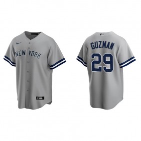 Men's New York Yankees Ronald Guzman Gray Replica Road Jersey