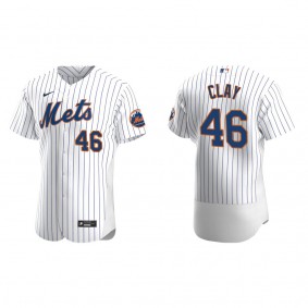 Men's New York Mets Sam Clay White Authentic Home Jersey