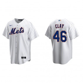 Men's New York Mets Sam Clay White Replica Home Jersey