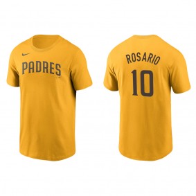 Men's Eguy Rosario San Diego Padres Gold Name & Number T-Shirt