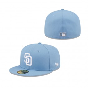 Men's San Diego Padres Sky Blue Logo White 59FIFTY Fitted Hat