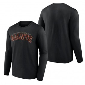 Men's San Francisco Giants Black Giants Alternate Club Lettering Long Sleeve T-Shirt