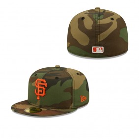 Men's San Francisco Giants Camo Team Color Undervisor 59FIFTY Fitted Hat
