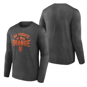 Men's San Francisco Giants Charcoal First Game Long Sleeve T-Shirt