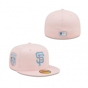 Men's San Francisco Giants Pink Sky Blue 2010 World Champions Undervisor 59FIFTY Fitted Hat