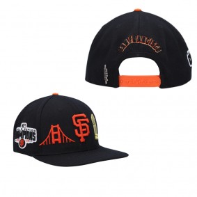 Men's San Francisco Giants Pro Standard Black Double City Pink Undervisor Snapback Hat