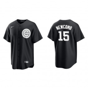 Men's Chicago Cubs Sean Newcomb Black White Replica Official Jersey