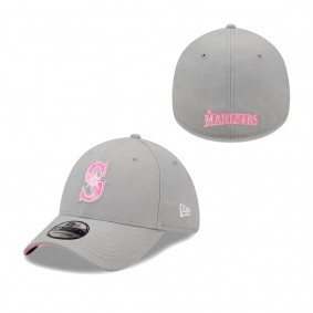 Men's Seattle Mariners New Era Gray 2022 Mother's Day 39THIRTY Flex Hat