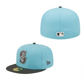 Men's Seattle Mariners New Era Light Blue Charcoal Two-Tone Color Pack 59FIFTY Fitted Hat