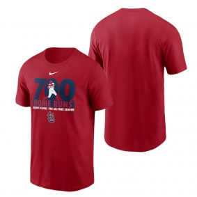 Men's St. Louis Cardinals Albert Pujols Red 700th Home Run Milestone T-Shirt