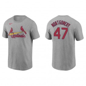 Men's Jordan Montgomery St. Louis Cardinals Gray Name & Number T-Shirt
