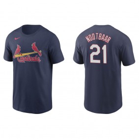 Men's Lars Nootbaar St. Louis Cardinals Navy Name & Number T-Shirt