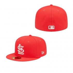 Men's St. Louis Cardinals Red Lava Highlighter Logo 59FIFTY Fitted Hat