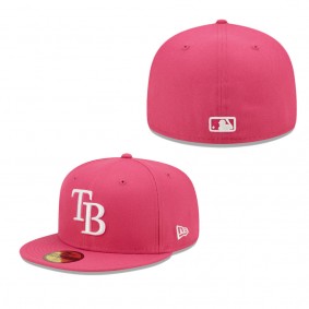 Men's Tampa Bay Rays New Era Beetroot Logo 59FIFTY Fitted Hat