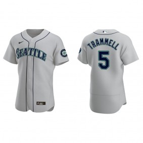 Men's Seattle Mariners Taylor Trammell Gray Authentic Jersey