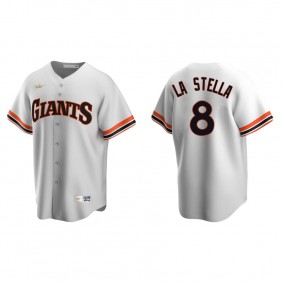 Men's San Francisco Giants Tommy La Stella White Cooperstown Collection Home Jersey