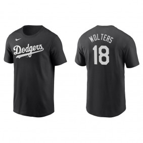 Men's Los Angeles Dodgers Tony Wolters Black Name & Number T-Shirt