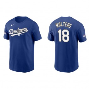 Men's Los Angeles Dodgers Tony Wolters Royal Gold Program T-Shirt
