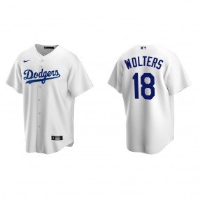 Men's Los Angeles Dodgers Tony Wolters White Replica Home Jersey