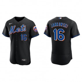 Men's New York Mets Travis Jankowski Black Authentic Alternate Jersey
