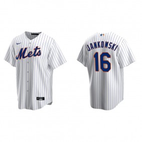 Men's New York Mets Travis Jankowski White Replica Home Jersey