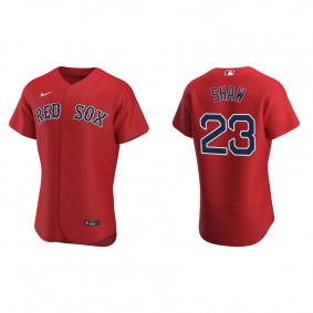 Men's Boston Red Sox Travis Shaw Red Authentic Alternate Jersey