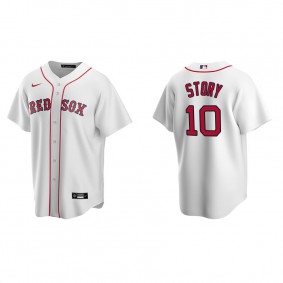 Men's Boston Red Sox Trevor Story White Replica Home Jersey