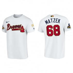 Men's Atlanta Braves Tyler Matzek White 2022 Gold Program T-Shirt