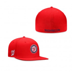 Men's Washington Nationals Fanatics Branded Red Iconic Team Patch Fitted Hat