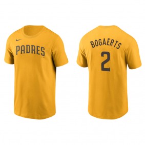Men's San Diego Padres Xander Bogaerts Gold Name & Number T-Shirt