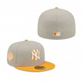 Men's New York Yankees Gray Orange 2009 World Series Cooperstown Collection Undervisor 59FIFTY Fitted Hat