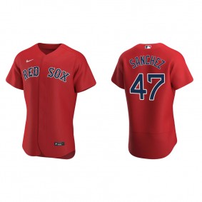Men's Boston Red Sox Yolmer Sanchez Red Authentic Alternate Jersey