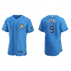 Men's Tampa Bay Rays Yu Chang Light Blue Authentic Alternate Jersey