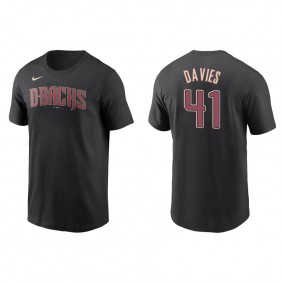 Men's Arizona Diamondbacks Zach Davies Black Name & Number Nike T-Shirt