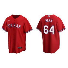 Men's Texas Rangers Zach Reks Red Replica Alternate Jersey