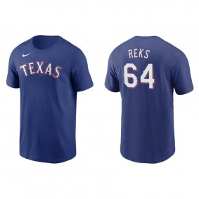 Men's Texas Rangers Zach Reks Royal Name & Number Nike T-Shirt