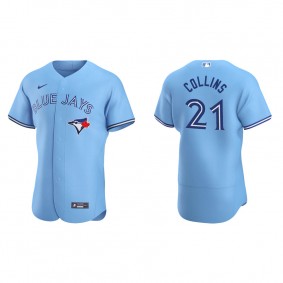 Men's Toronto Blue Jays Zack Collins Powder Blue Authentic Home Jersey
