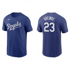 Men's Kansas City Royals Zack Greinke Royal Name & Number Nike T-Shirt