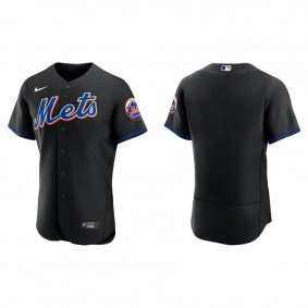 Men's New York Mets Nike Black Alternate Authentic Jersey